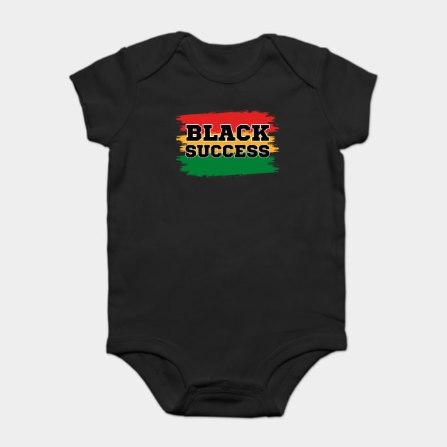 Black Success Baby Bodysuit by UrbanLifeApparel
